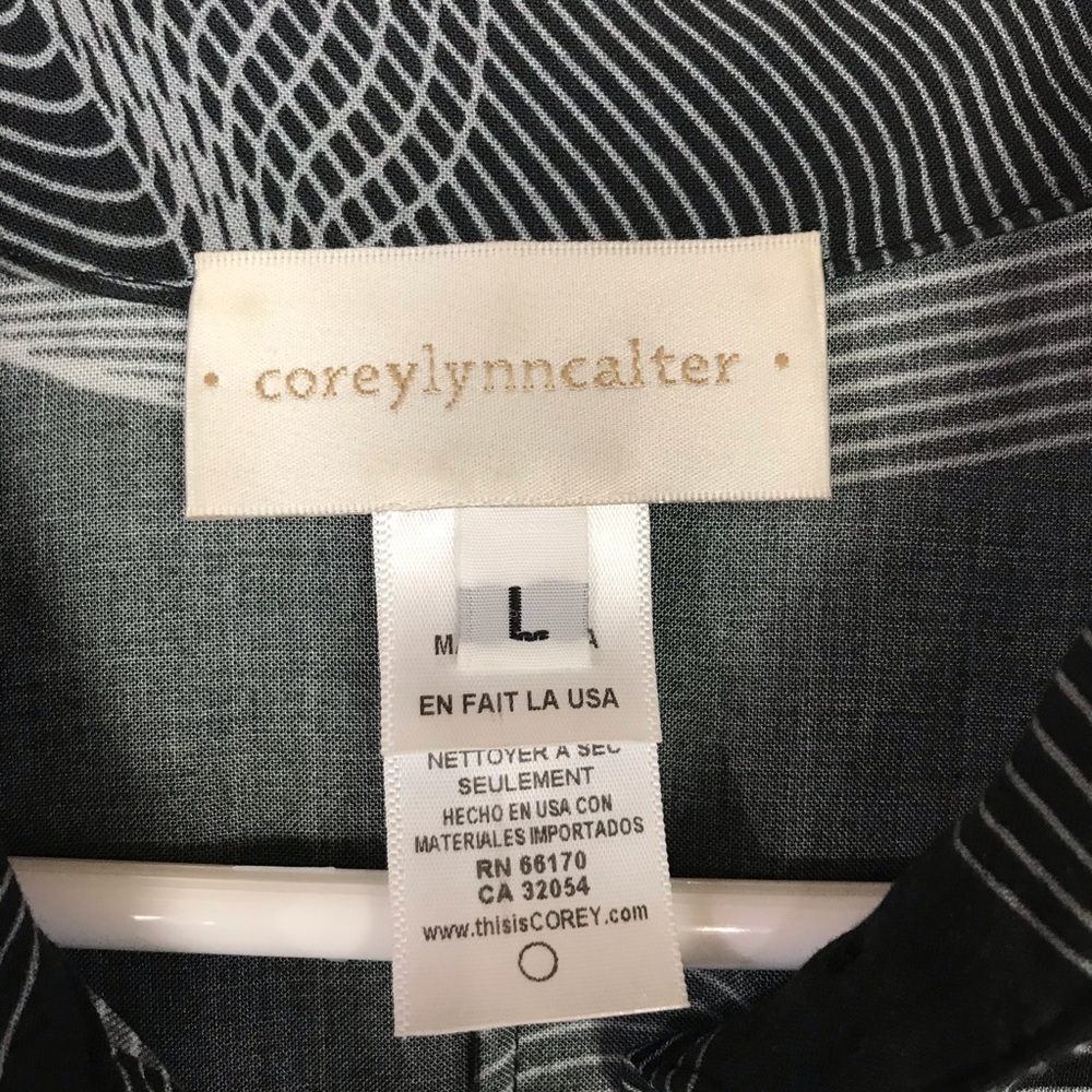 Corey Lynn Calter Black & Gray Patterned Jumpsuit - Picture 4 of 7